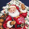 C&F Home 14" x 14" Santa With Deer Needlepoint Pillow - 3 of 3
