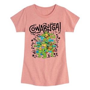 Girls' - Teenage Mutant Ninja Turtles - Cowabunga Fitted Short Sleeve Graphic T-Shirt - 1 of 4