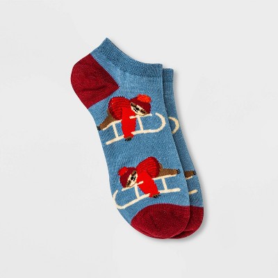 Women's Sledding Sloths Low Cut Socks - Xhilaration™ Denim Heather 4-10