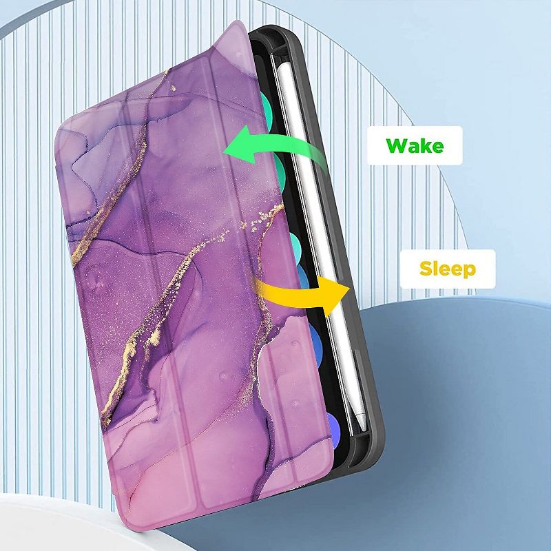 SaharaCase Folio Case for Apple iPad mini (6th Generation 2021) Purple Marble (TB00050), 3 of 8