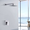 WOWOW Single Handle 1-Spray Shower Faucet 1.8 GPM with High Pressure Valve in Brushed Nickel - 4 of 4