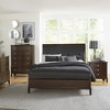 Dark Cherry Finish 1pc Nightstand of 3x Drawers Satin Nickel Tone Knobs Transitional Style - 4 of 4