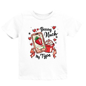Berry Much My Type Strawberry - Youth Short Sleeve Graphic T-Shirt - 1 of 3