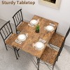 Vipbear 5-Piece Kitchen Table and Chairs Set Rectangular Dining Room Table Set with 4 Chairs,Space-Saving Kitchen Table Set for Small Space,Apartment - 4 of 4