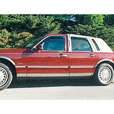 QAA is Compatible with 1990-1997 Lincoln Town Car 8 Piece Stainless Rocker Panel Trim, Lower Kit, 3.5" Width, with Trim Crease TH30679