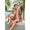 Men's Lightweight Beach Sets Robe with Shorts 2 Piece Floral Hawaiian Short Sleeve Cardigan and Beach Shorts Sets - 3 of 4