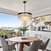 LNC Zephyrine 9-Lights 21.5" Mid-Century Modern Luxury Tiered Crystal Chandelier,Gold and Black - 4 of 4
