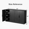 PexFix 62" W x 36" H Sideboard Buffet Cabinet Farmhouse Kitchen Pantry Cabinet with Adjustable Shelves for Kitchen Dining Room Living Room Black - 4 of 4