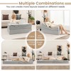 Costway 4-in-1 Convertible Folding Sofa Bed Floor Futon Sleeper Couch Chair Single Grey - 4 of 4