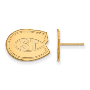 Black Bow Jewelry 14k Yellow Gold St. Cloud State Huskies NCAA Post Earrings - 1 of 3