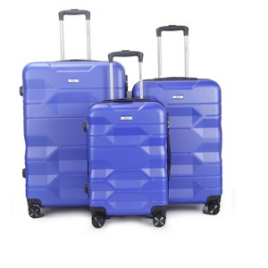 Mirage Luggage Maggie ABS Hard shell Lightweight 360 Dual Spinning Wheels Combo Lock 28" 24", 20" 3 Piece Luggage Set - 1 of 4