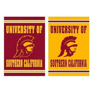 Evergreen NCAA University of Southern California Garden Suede Flag 12.5 x 18 Inches Indoor Outdoor Decor - 1 of 1