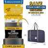 For Spirit Airlines Personal Item Bag 17.7 x 6.3 x 12.6  Foldable Travel Duffel Bag Tote Carry on Luggage Duffle Overnight for Women and Men - 3 of 3