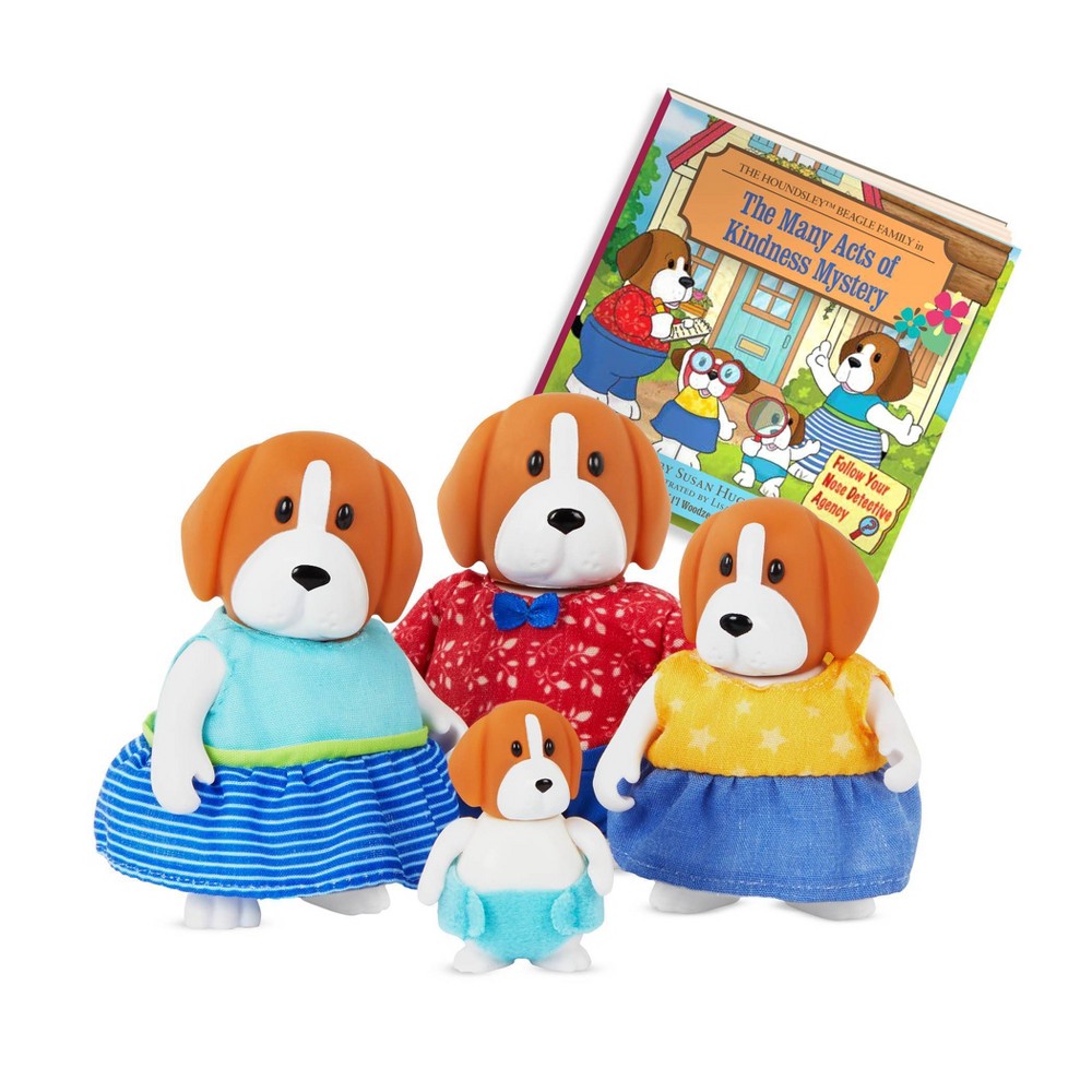 Li'l Woodzeez Houndsley Beagle Family Miniature Animal Figurine Set