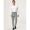 Lars Amadeus Men's Regular Fit Business Color Block Checked Trousers - 3 of 4