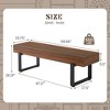 ORRD 59" Upholstered Bench for End of Bed, Padded Entryway Shoe Bench with Rubberwood Frame, Modern Living Room Storage, Espresso - 2 of 4