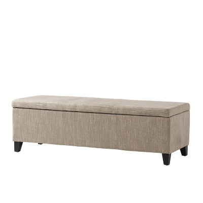 NicBex Modern 51.25" Storage Bench Wood Accent Stools with Cushioned Top for Bedroom and Entryway