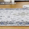 Acekool 2x6 Vintage Blue Washable Runner Rug, Non-Slip Oriental Medallion Low Pile Accent Carpet for Hallway, Entryway, Kitchen - 2 of 4