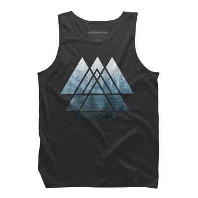Men's Design By Humans Misty Forest Sacred Geometry By Maryedenoa Tank Top