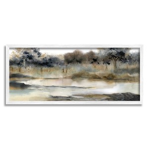 Stupell Trees By Lakeside Landscape Framed Giclee - 1 of 4