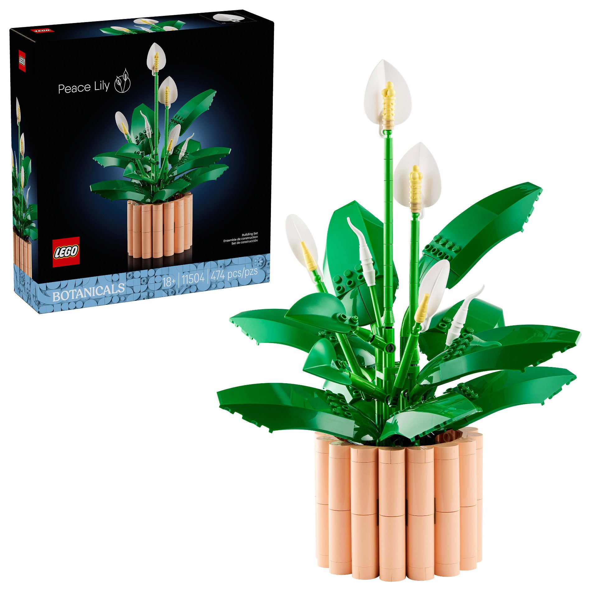 LEGO Botanicals Peace Lily Flower Room Decor 11504