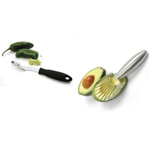 Norpro Stainless Steel Avacado Slicer and Grip-EZ Jalapeno Corer Set - 1 of 4