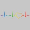 Adult Design By Humans Rainbow Pride Heartbeat By Luckyst T-Shirt - image 2 of 2