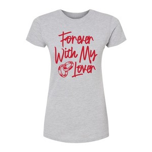 Women's - Instant Message - Forever With My Lover Fitted Graphic T-Shirt - 1 of 3