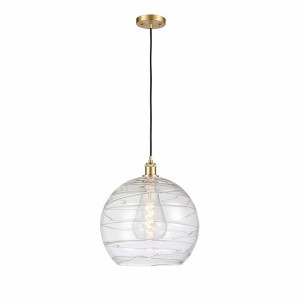 Athens Deco Swirl - 1 Light Pendant In Industrial Style-16.88 Inches Tall and 13.75 Inches Wide - 1 of 1