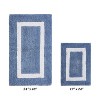 Hotel Bath Rug 100% Premium Cotton Tufted Weave Two Tone Reversible 2 Piece Bathroom Rug Set, Super Soft & Water Absorbent, Machine Washable Bathmat - 2 of 4