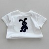 MyKids-USA Summer New Arrival Kids Crew Neck Short Sleeves Thin Rabbit Print Top T-Shirt - 4 of 4