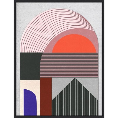 Abstract Warm Tones Canvas Lithograph Wall Art 24x18