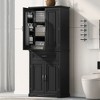 NicBex Tall Bathroom Storage Cabinet with Adjustable Shelves,2 Door Cabinet&1 Drawer,Freestanding Cabinet with Anti-Tipping Device for Bathroom - 2 of 4