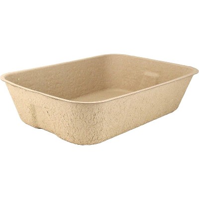 Large Biodegradable Recycled Paper Disposable Cat Litter Boxes - Set of 20