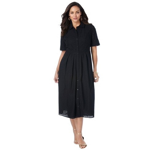 Jessica London Women's Plus Size Long Sleeve Ponte Dress - 14 W