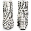 Perphy Women's Pointy Toe Tweed Plaid Block Heel Ankle Boots - 2 of 3