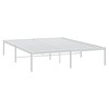 vidaXL Bed Frame Metal Platform Bed Base Mattress Foundation for Home Bedroom - White 59.1" x 78.7" without headboard - 2 of 4