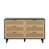 ORRD 59.06" Rattan Storage Cabinet w/6 Drawers & White Slides - Natural Dresser for Bedroom, Living Room Organization（Natural ） - 3 of 4