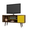 Sapphtopaz Modern TV Stand for TVs Up to 55" with Storage Cabinet&Open Shelves Entertainment Center with Splayed Wood Leg for Living Room - 2 of 4