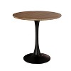Round Dining Table, Tulip Table Kitchen Dining Table 2-4 People with MDF Table Top & Pedestal Base - 4 of 4