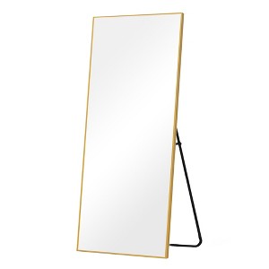 PexFix Rectangular Metal Framed Full Length Wall Mirror Free Standing Mirror - 1 of 4