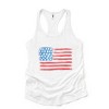 Simply Sage Market American Flag Smudged Racerback Tank - 2 of 4