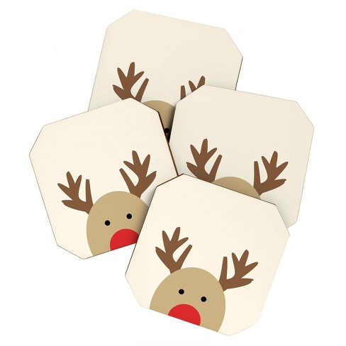 Allyson Johnson Reindeer Coaster Set deny Designs Target