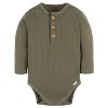 Gerber Baby Boys' Henley Long Sleeve Onesies® Bodysuits - 2-Pack - 3 of 4