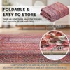 Braided Printed Pattern Rug, Soft Foldable Low Pile Non-Slip Floor Mat, Farmhouse Bordered Indoor Carpet for Living Room, Bedroom - 4 of 4