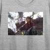 Sweet Tooth Gus Key Art Crew Neck Short Sleeve Gray Heather Women's Crop T-shirt - 3 of 4