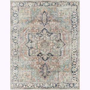 Hauteloom Green Nisa Tumble Dry Washable Rug - 1 of 4