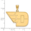 Black Bow Jewelry 14k Yellow Gold Dayton Flyers NCAA Large Pendant - 2 of 3