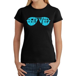 LA Pop Art Beach Vibes - Women's Word Art T-Shirt - 1 of 4