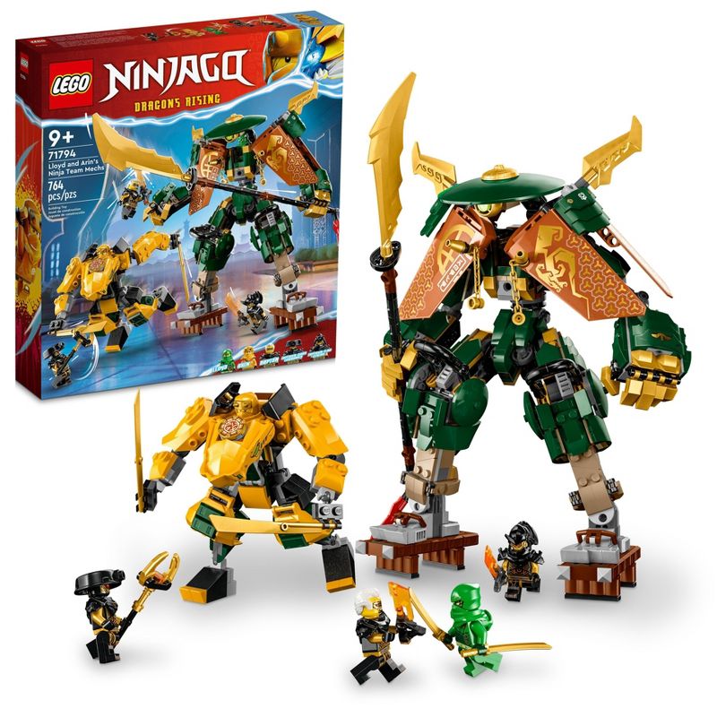 LEGO NINJAGO Lloyd and Arin&#39;s Ninja Team Mechs Ninja Building Toy 71794, 1 of 10